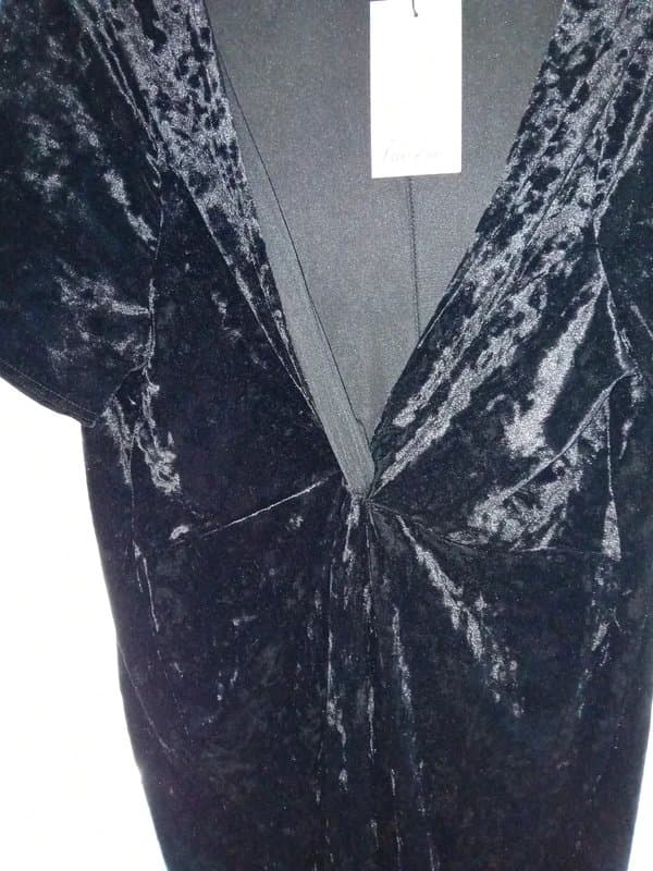 ASOS Plus size black velvet evening dress
