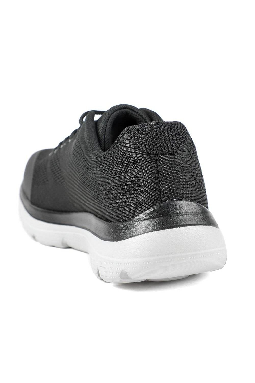 Pavers Pavers Men's Wide Fit Memory Foam Lace Up Trainers in Black - 3