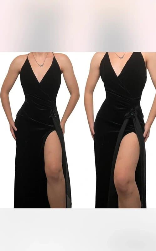 Vintage Y2k vintage floor length dress with leg split from consortium