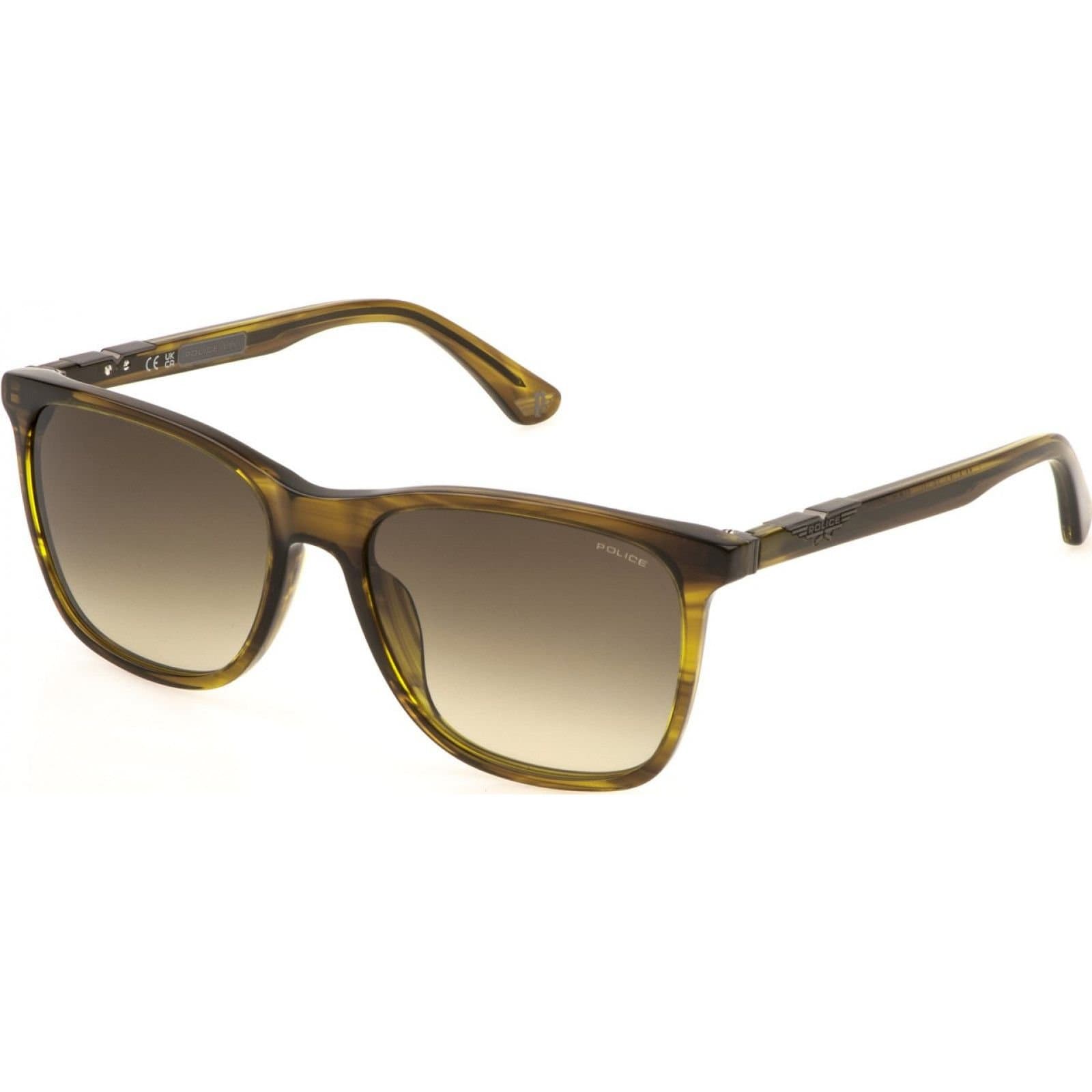Police Police Men's SPL872N5606U8 Square/Rectangle Sunglasses in Green