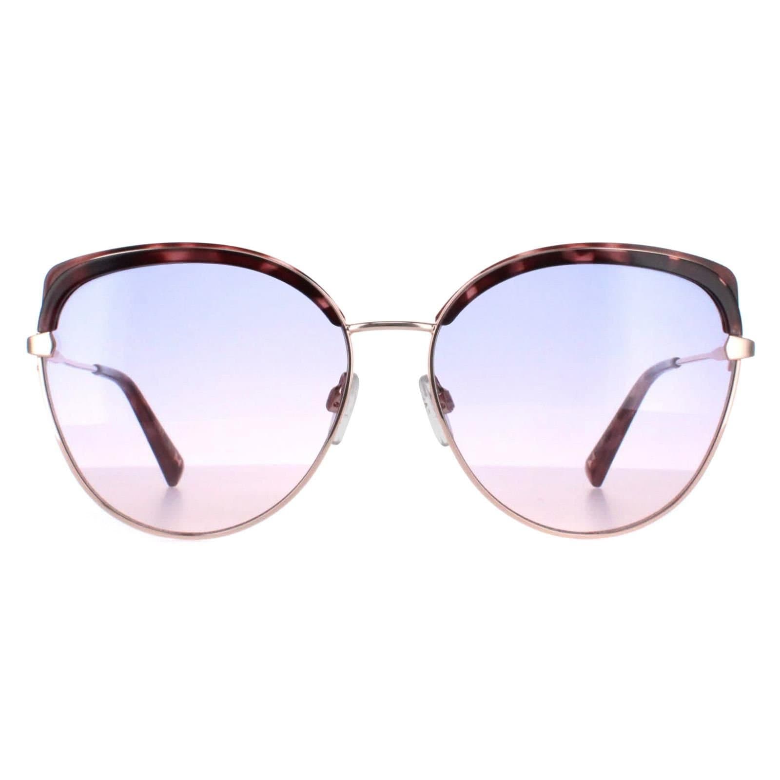 Ted Baker Ted Baker Women's Cat Eye Rose Gold Tortoise Purple Pink Gradient TB1661 Tama in Brown