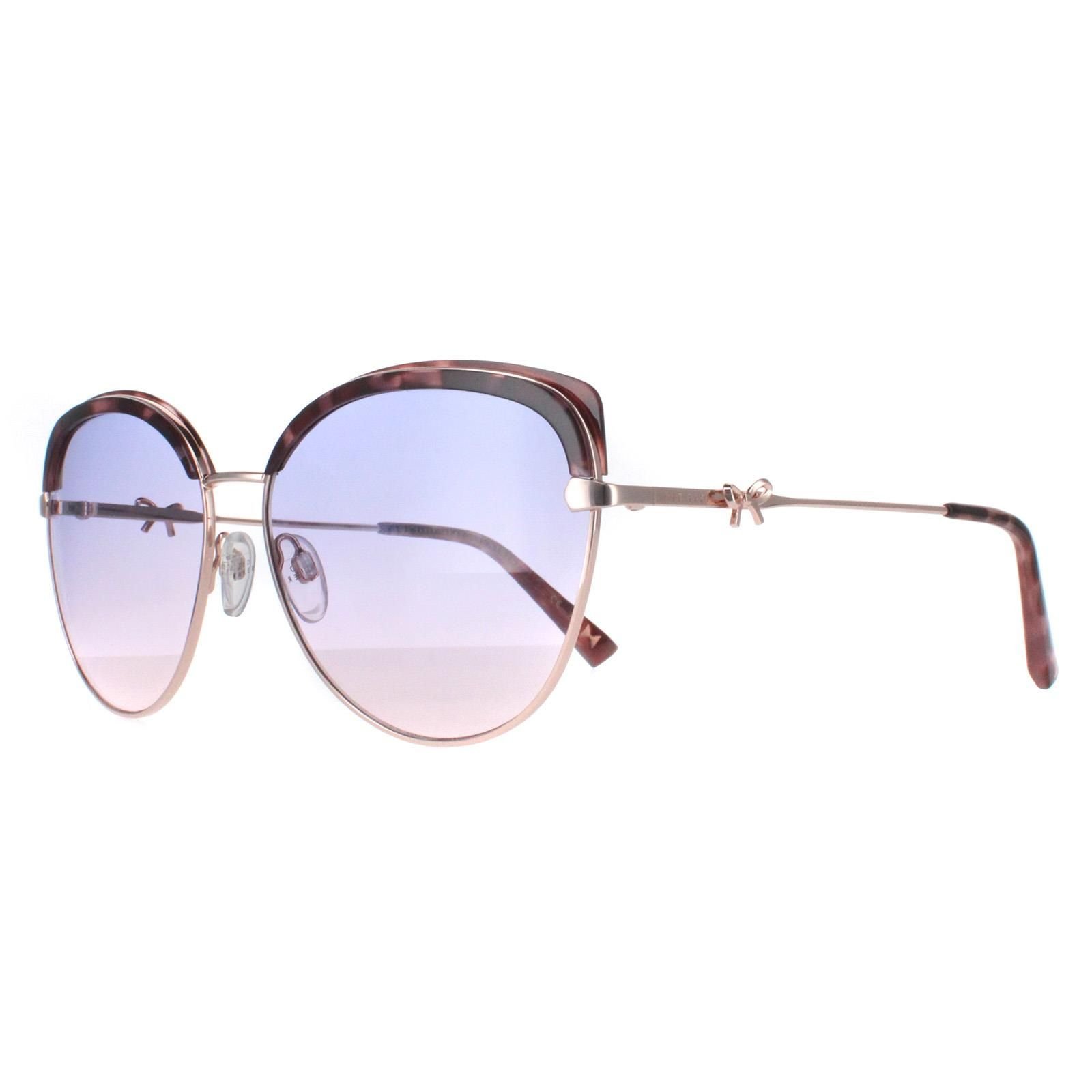 Ted Baker Ted Baker Women's Cat Eye Rose Gold Tortoise Purple Pink Gradient TB1661 Tama in Brown - 2