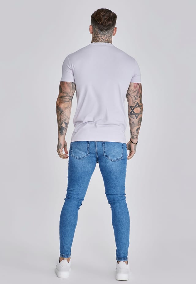 SikSilk SikSilk Men's Essentials T-Shirt in Lilac - 3