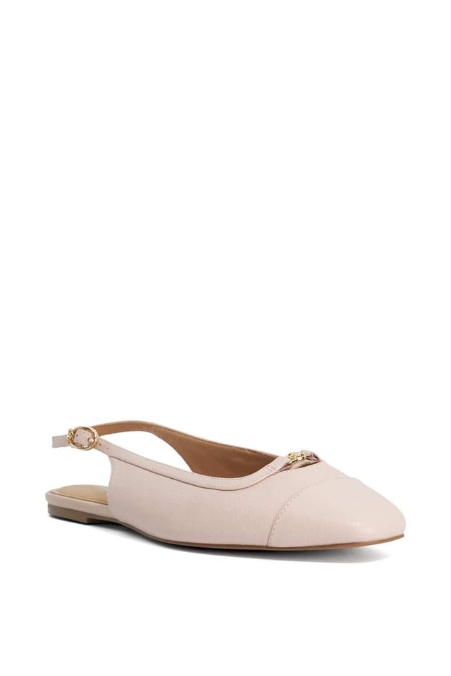 Dune London Dune London Women's Wide Fit 'Hanna' Leather Ballet Pumps in Pink - 2