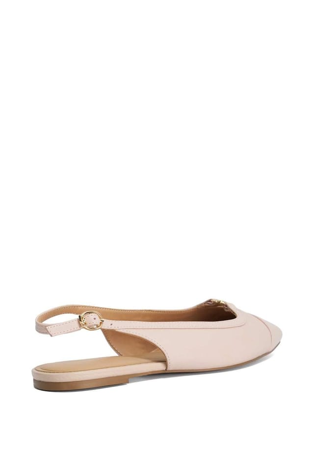 Dune London Dune London Women's Wide Fit 'Hanna' Leather Ballet Pumps in Pink - 3