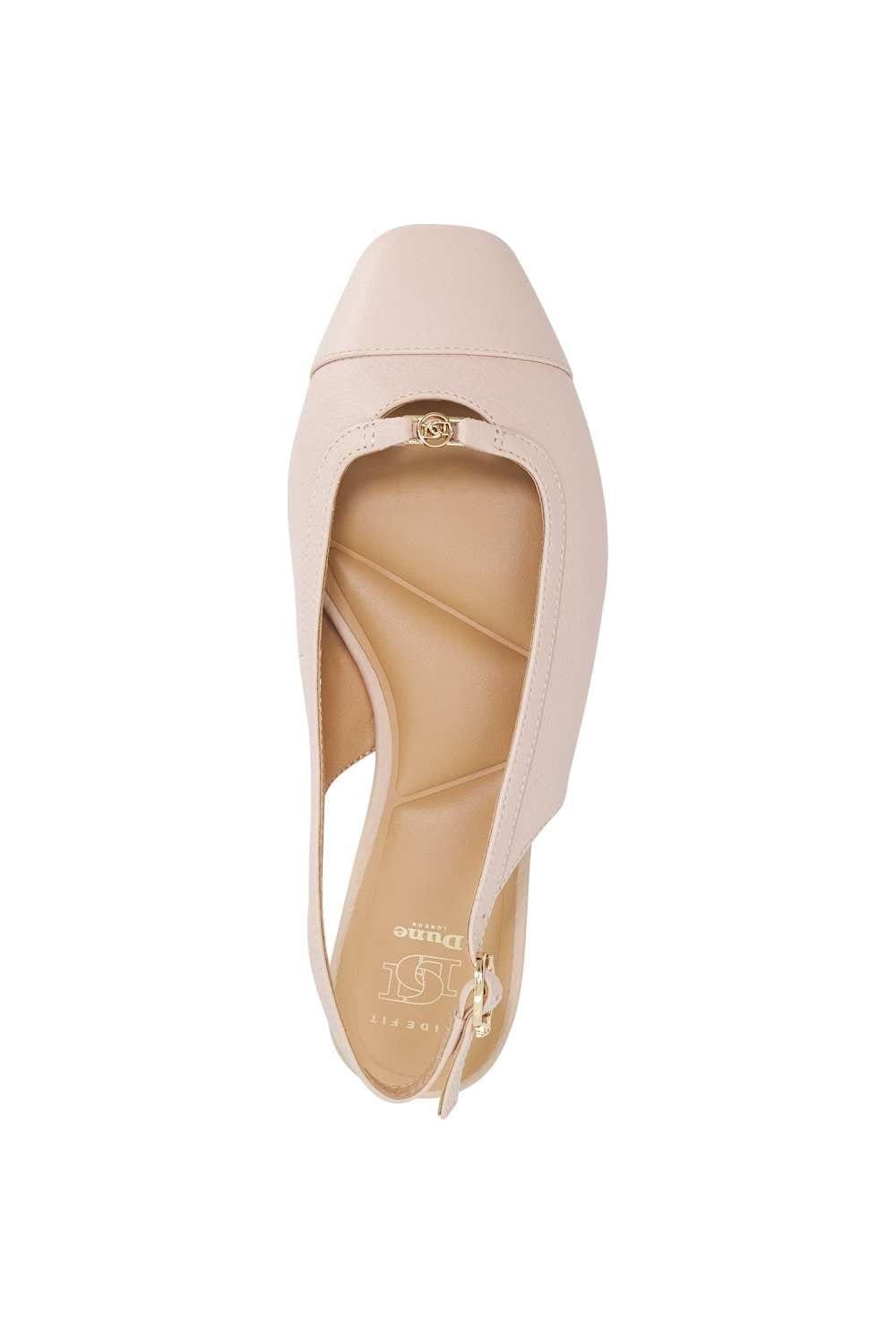 Dune London Dune London Women's Wide Fit 'Hanna' Leather Ballet Pumps in Pink - 4