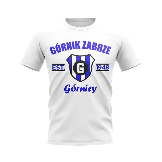 Gornik Zabrze Gornik Zabrze Men's Personalised Established Football T-Shirt in White - 2