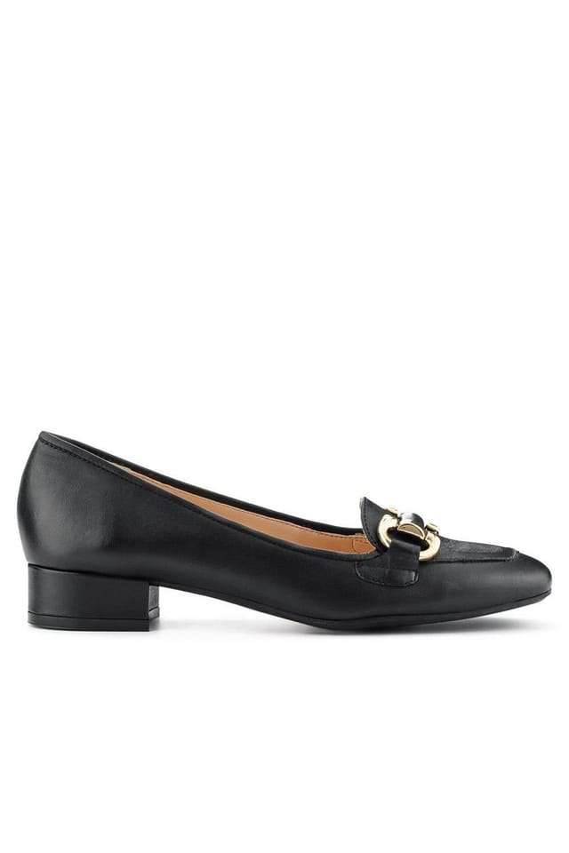 Jones Bootmaker Jones Bootmaker Women's Editta Smart Leather Slip-On Shoes in Black - 2