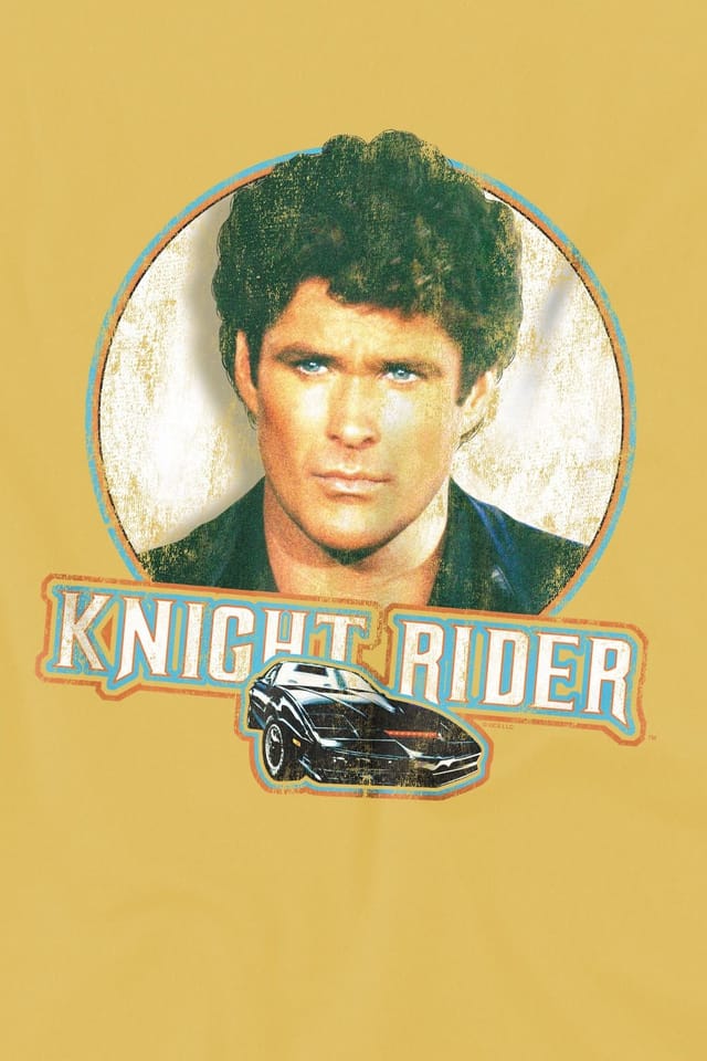NBCU NBCU Men's Knight Rider Hasselhoff T-Shirt, Bright Yellow - 3