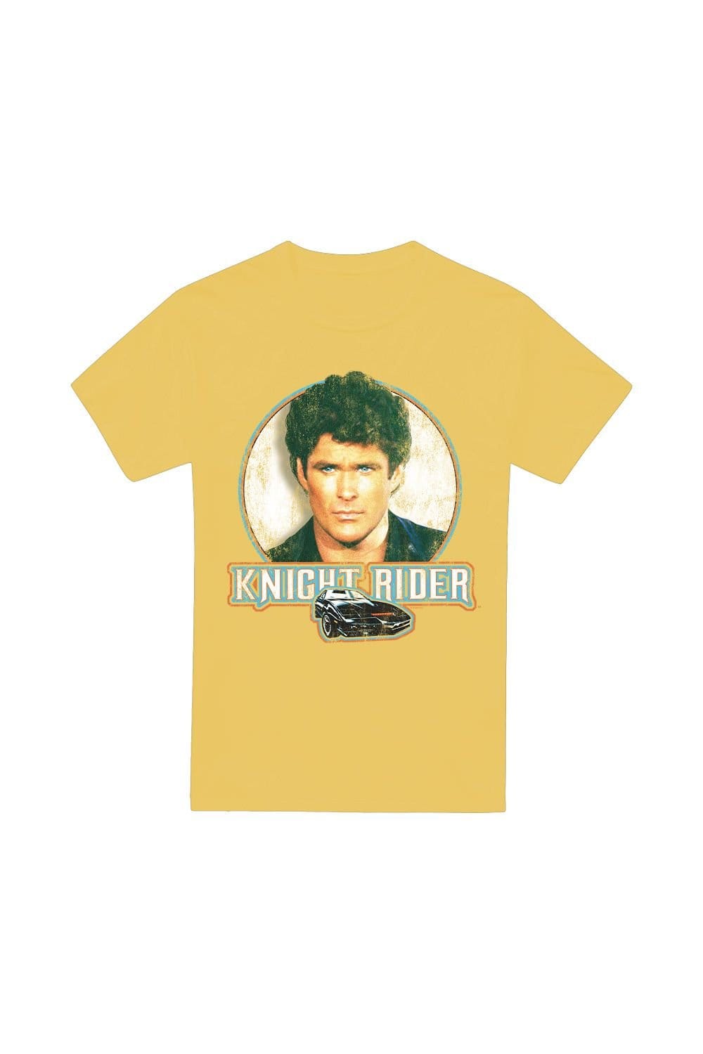 NBCU NBCU Men's Knight Rider Hasselhoff T-Shirt, Bright Yellow - 4