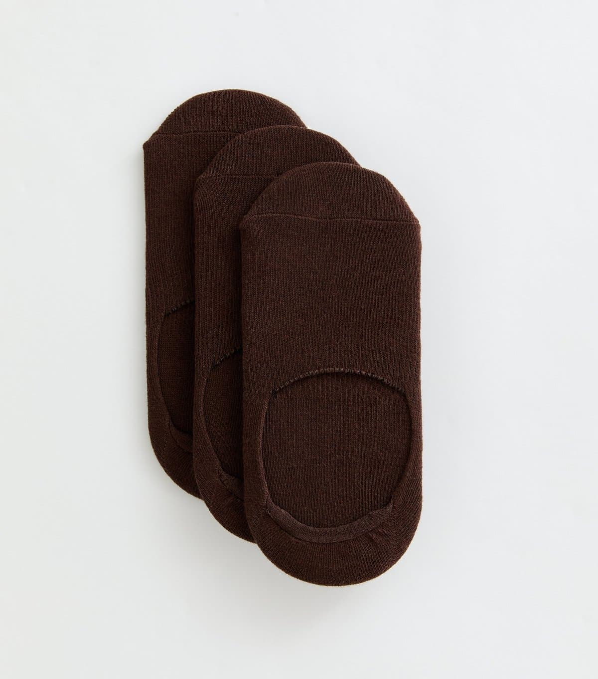 New Look Dark Brown Pack of 3 Cotton Rich Sports Socks with Grip New Look