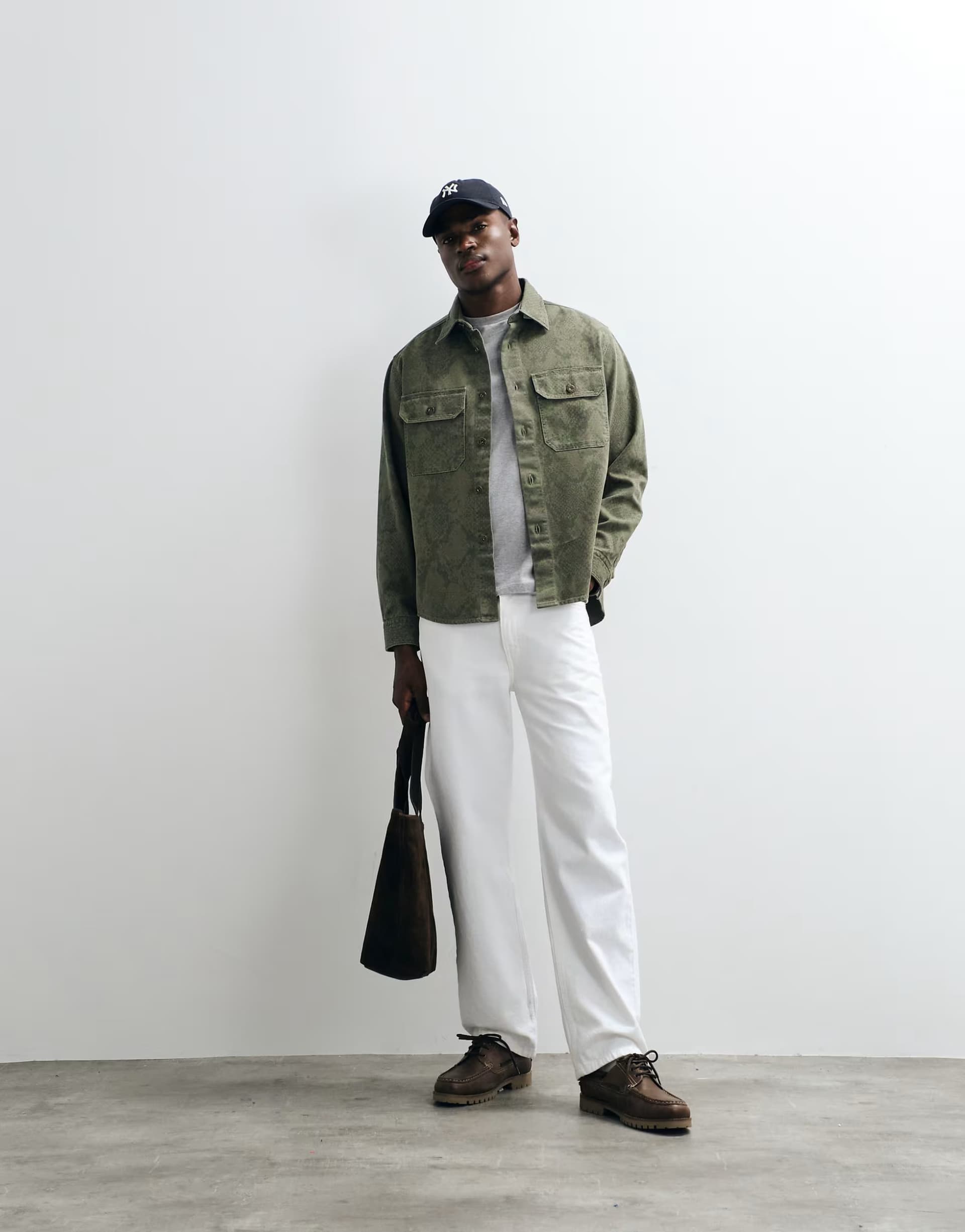 ASOS HUGO Blue Ebolt oversized shirt in green