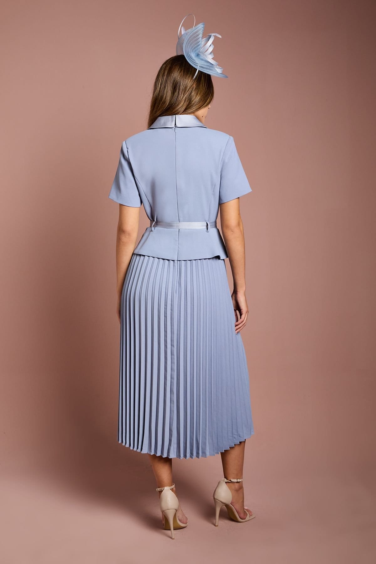 Coast Coast Women's 2 in 1 Dress With Pleated Skirt in Blue - 4