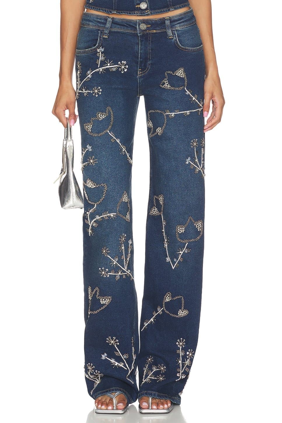 revolve Nova Embellished Denim Jean