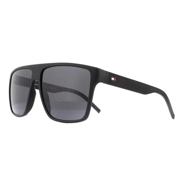 Tommy Hilfiger Tommy Hilfiger Men's Square Matte Black Grey Sunglasses - 2