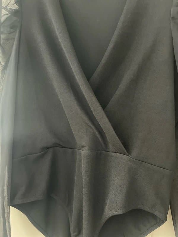 New Look New Look Chiffon Sleeve Wrap Bodysuit - Size 14