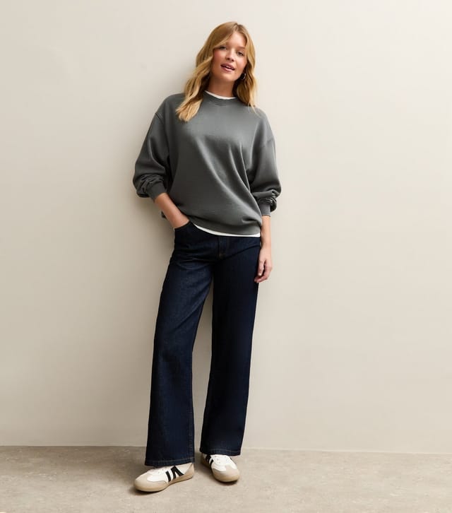 New Look Women's Dark Grey Washed Sweatshirt New Look - 3