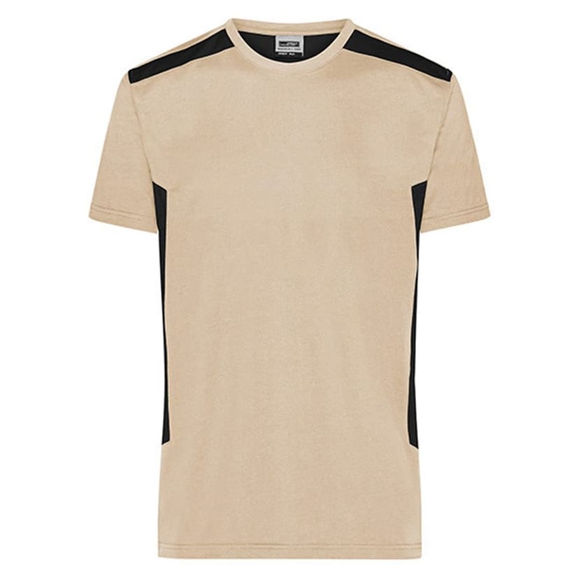 James and Nicholson James and Nicholson Men's Workwear Strong T-Shirt in Stone - 1