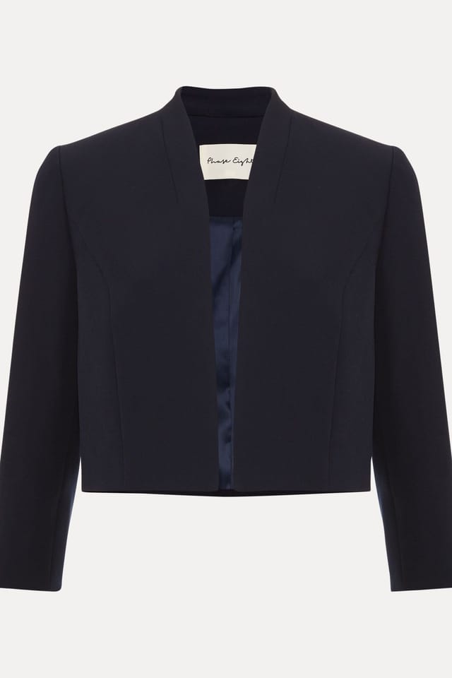Phase Eight Phase Eight Women's Catherine Cropped 3/4 Sleeve Jacket in Dark Navy - 2