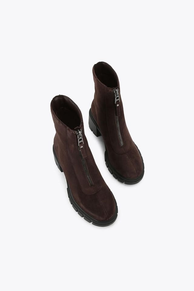 Carvela Carvela Women's 'Ignite Zip' Suede Boots in Brown - 2