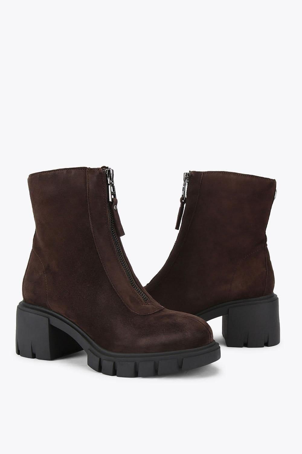 Carvela Carvela Women's 'Ignite Zip' Suede Boots in Brown - 4