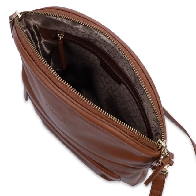 SADDLER SADDLER Women's 'Kimberley' Secure Pocket Handmade Leather Crossbody Bag in Tan - 2