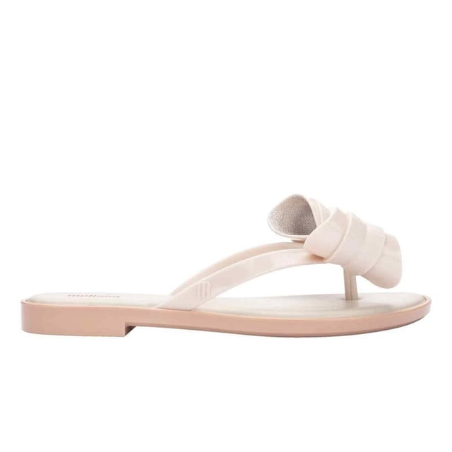 Melissa Shoes Melissa Shoes Women's Melissa Slim V Flip-Flops in Beige - 2