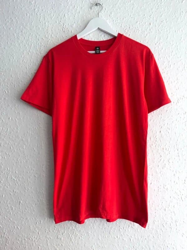 As Colour Men's As Colour Red Cotton T-Shirt - Size M
