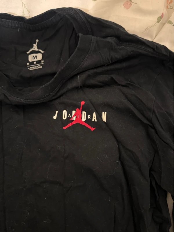Jordan (b) black and red jordan long sleeve top - 1