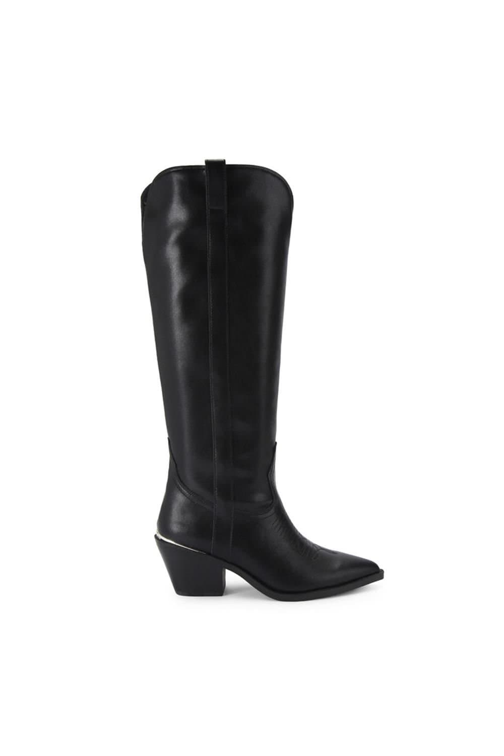 Steve Madden STEVE MADDEN Women's 'Spiral 05 O' Leather Boots in Black