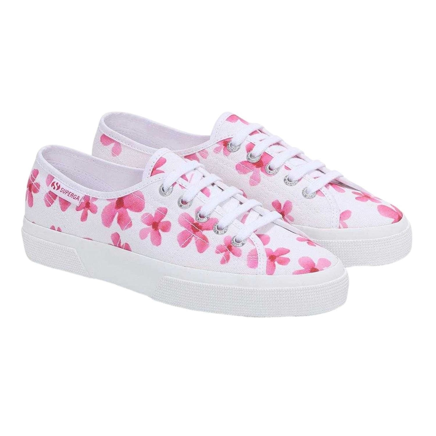 Superga Superga Women's 3750 Leggera Flower Trainers in White