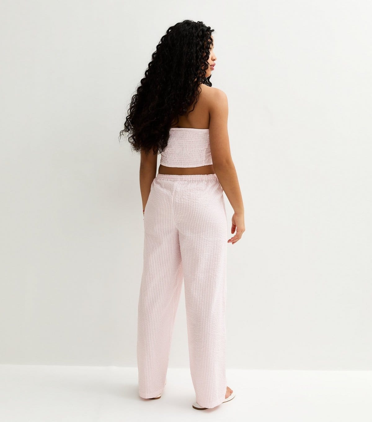 New Look Girls' Pink Stripe Seersucker Trousers New Look - 4