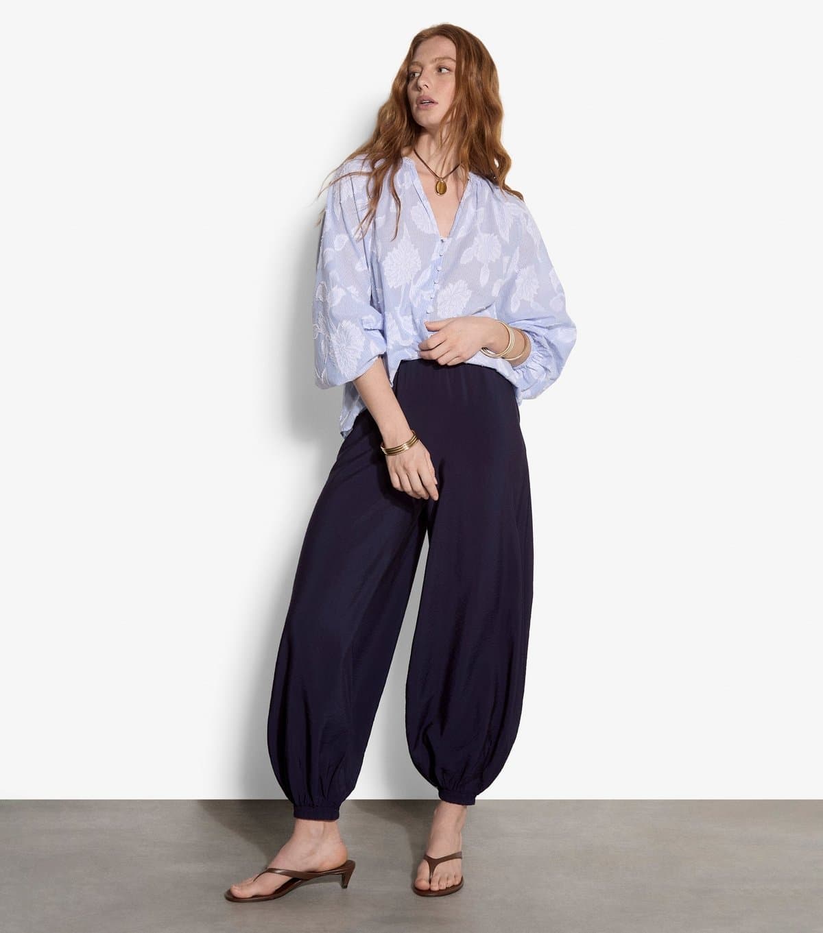 Apricot Women's Navy Cuffed Trousers Apricot New Look