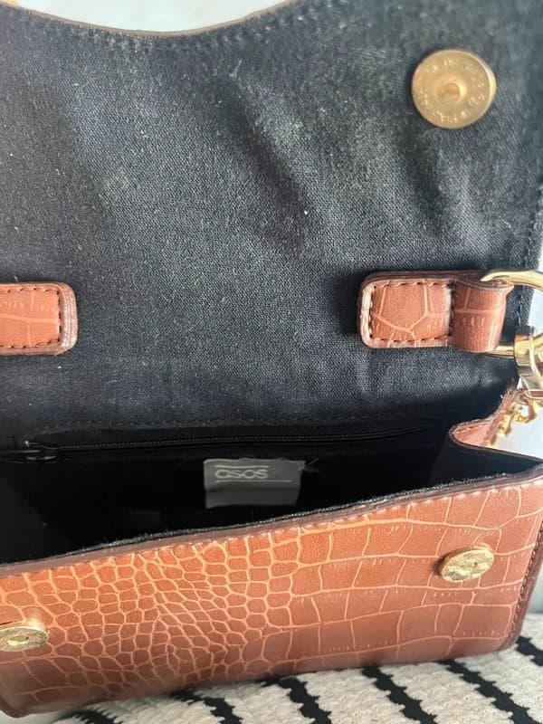 ASOS Brown faux leather asos bag