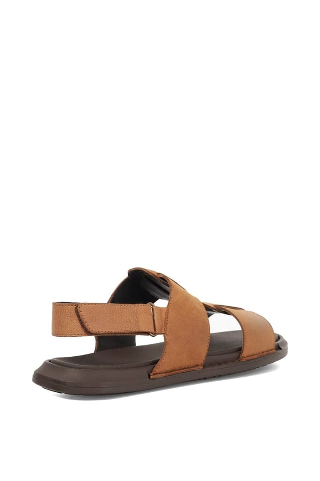 Dune London Dune London Men's 'Izan' Leather Sandals in Brown - 3