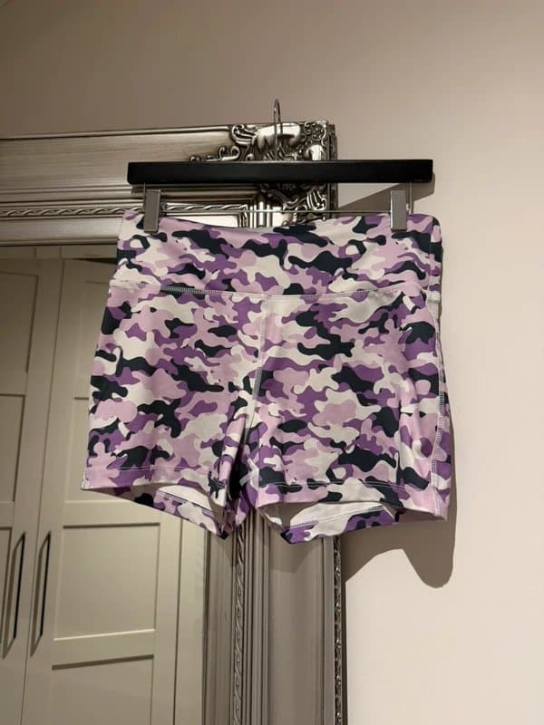 ASOS Purple camouflage print gym shorts