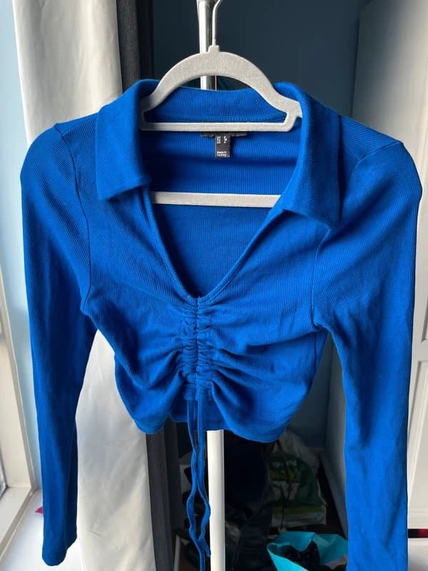 New Look Electric blue ruched top