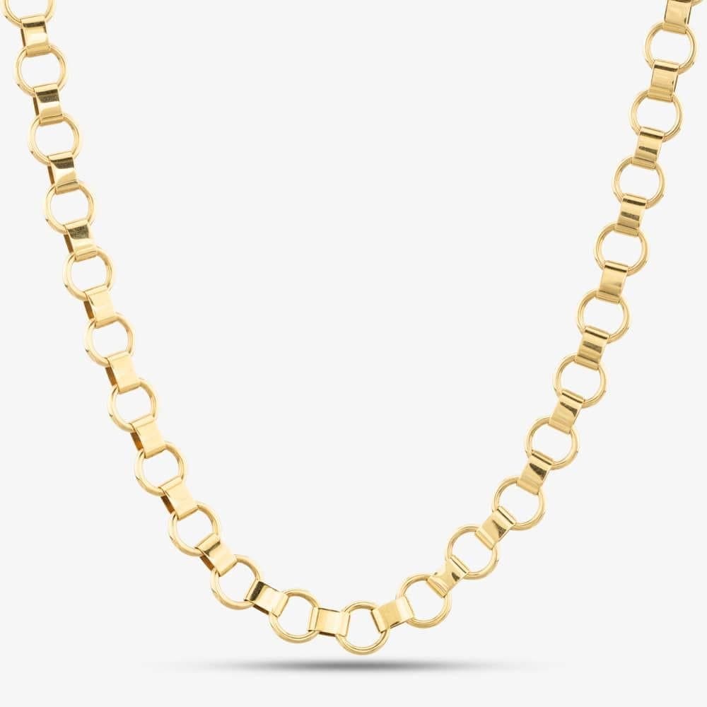 T.H.Baker T.H.Baker Women's 9ct Yellow Gold Circle Link Necklace GN331