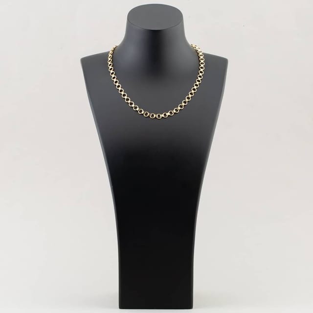 T.H.Baker T.H.Baker Women's 9ct Yellow Gold Circle Link Necklace GN331 - 2
