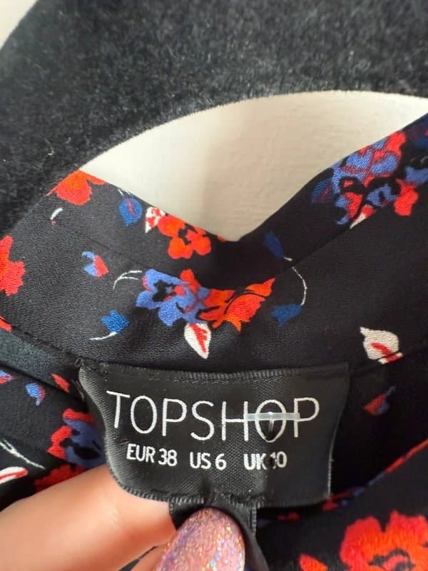 Topshop Gorgeous Floral Print Midi Shirt Dress from Topshop Hardly Worn!