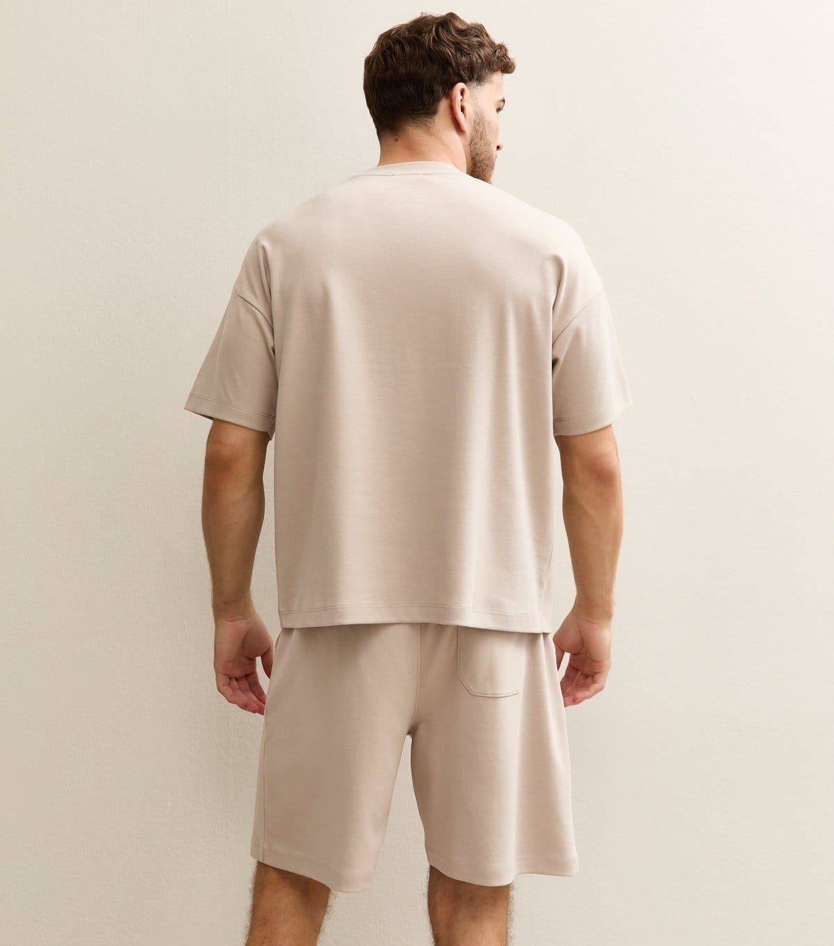 New Look Men's Light Brown Regular Panelled Jersey Shorts New Look - 4