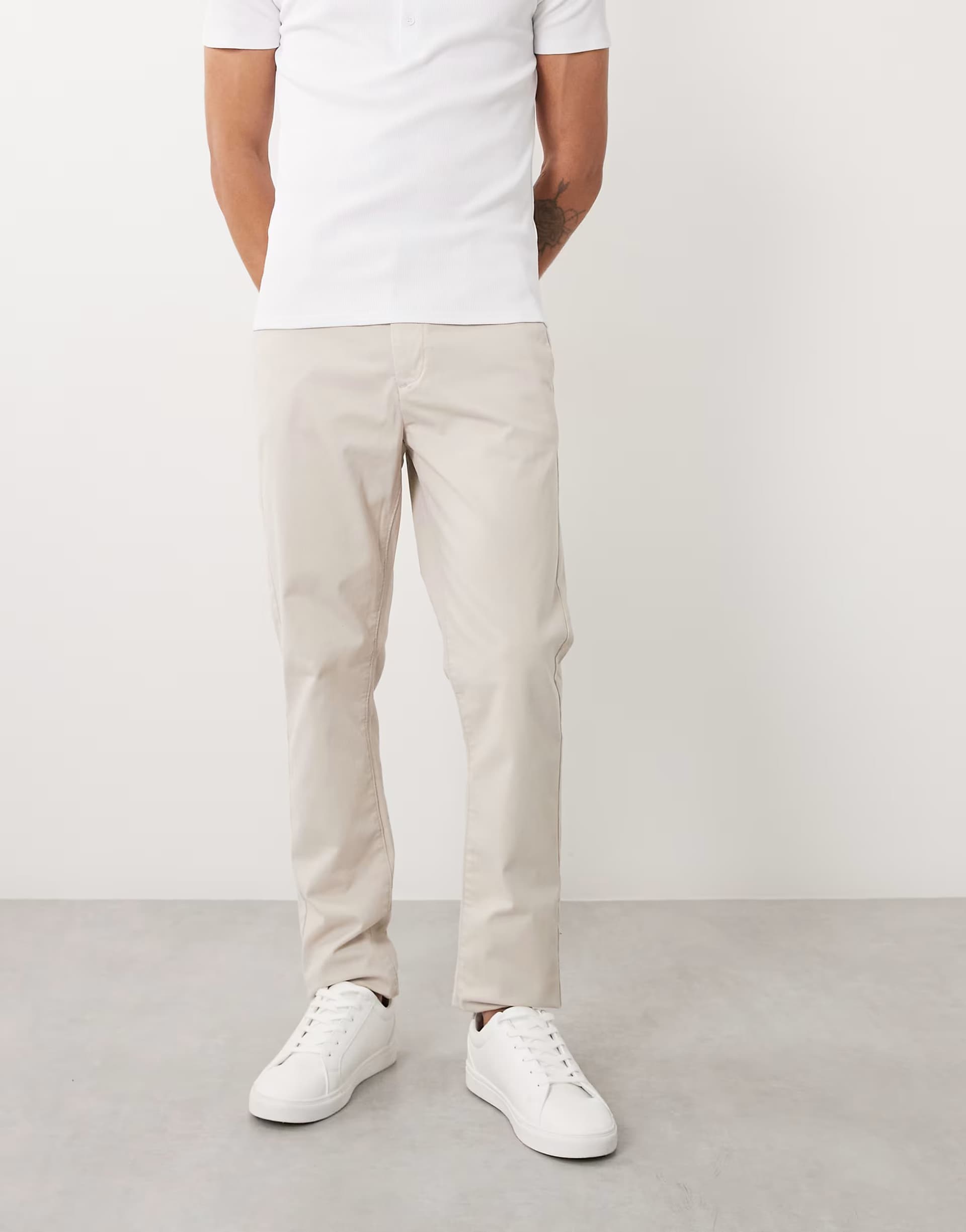 ASOS ASOS DESIGN skinny chinos in stone
