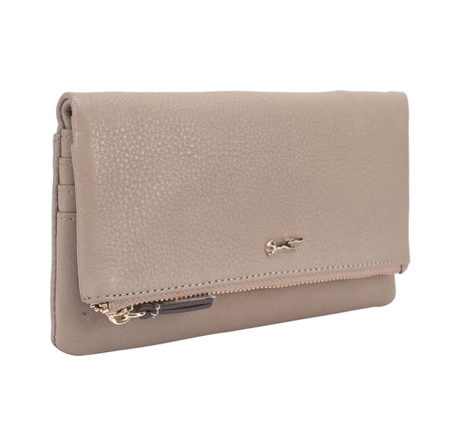 Paul Costelloe Paul Costelloe Women's Kiso Leather Purse in Taupe - 2