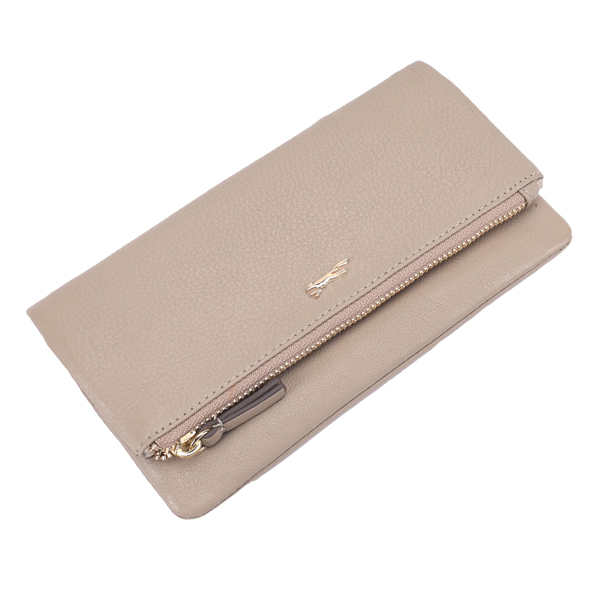 Paul Costelloe Paul Costelloe Women's Kiso Leather Purse in Taupe - 4