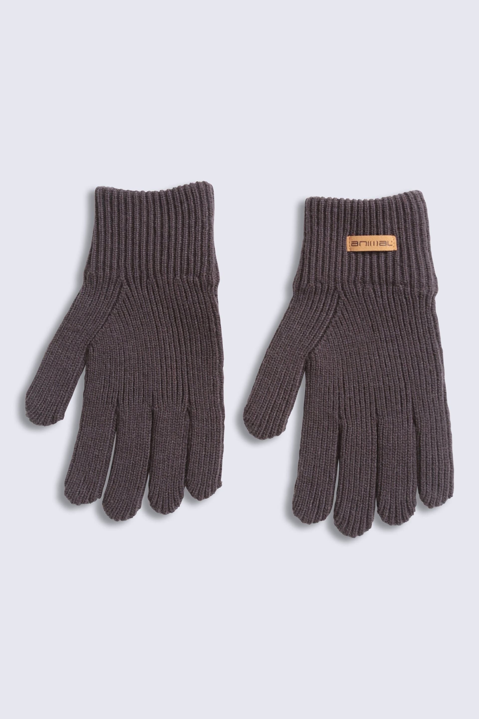Animal Animal Men's 'Rowan' Warm Comfortable Lightweight Knitted Outdoor Winter Gloves in Brown