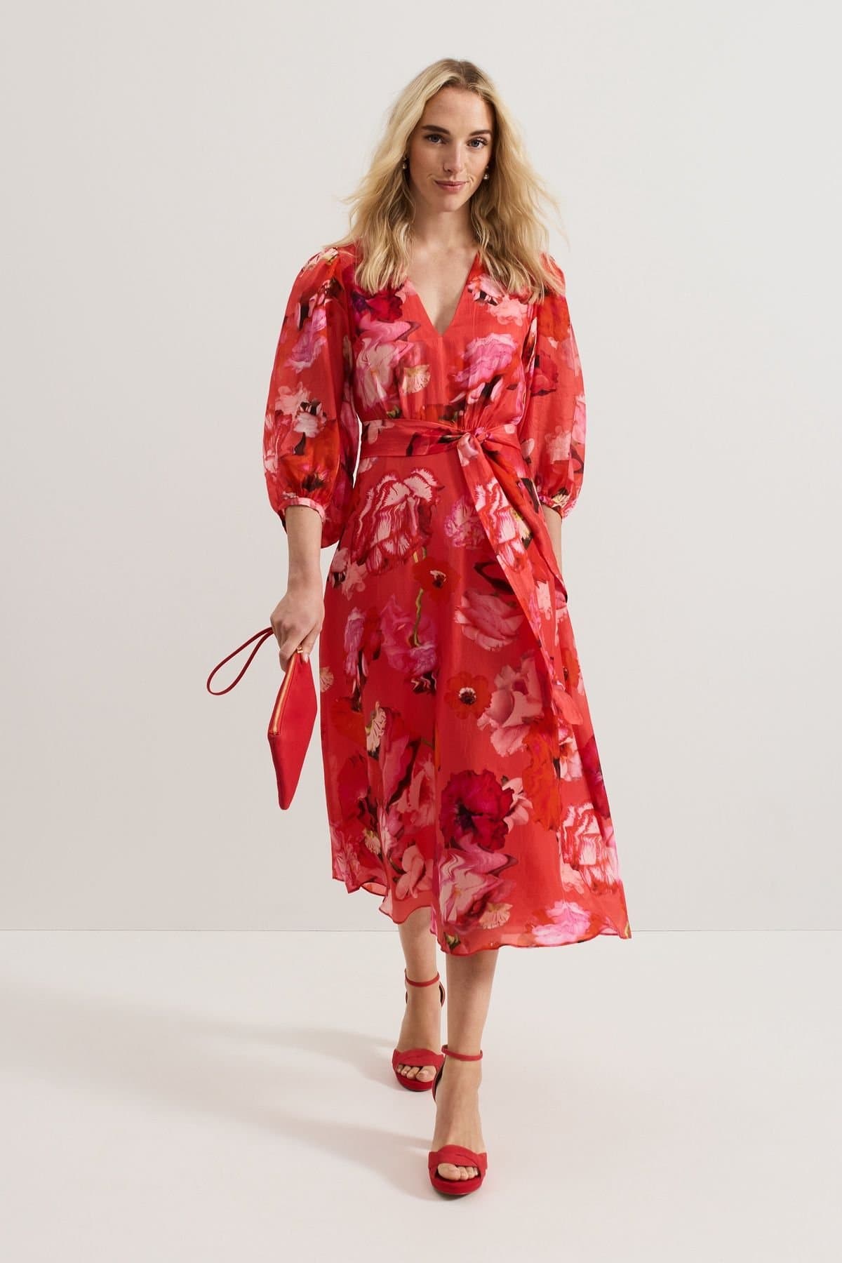 Phase Eight Phase Eight Women's Federica Midi Dress in Red