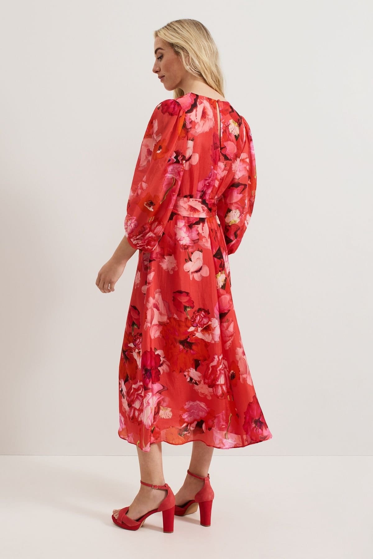 Phase Eight Phase Eight Women's Federica Midi Dress in Red - 4