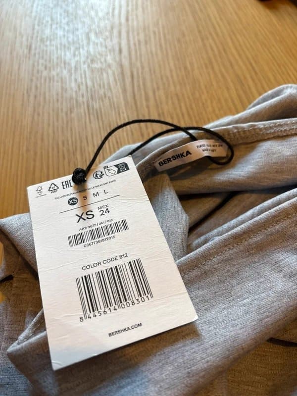 Bershka Bershka bandeau, ruched side top