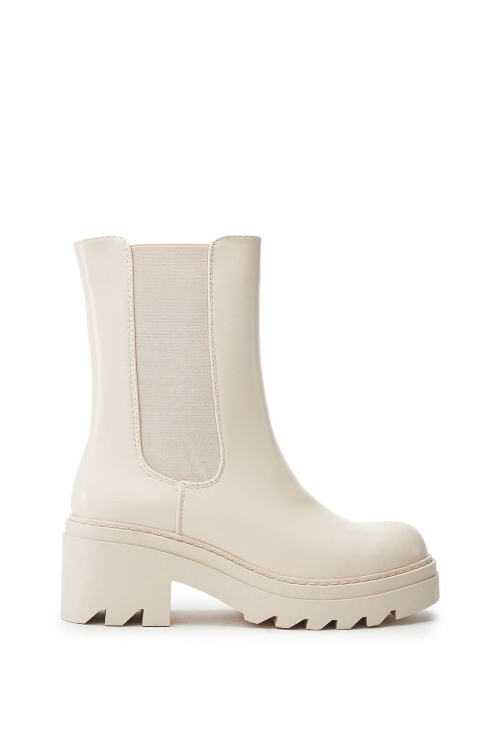 b.soleful B.soleful Beige Porvair Ankle Boots