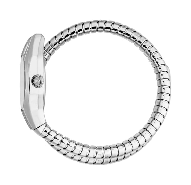 Just Cavalli Just Cavalli Women's Snake 316L Stainless Steel Black Dial Watch in Silver - 3